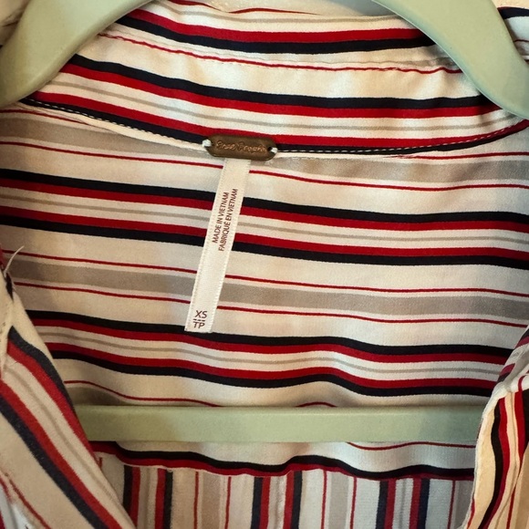 Free People Striped Button-Up Blouse - Picture 2 of 3